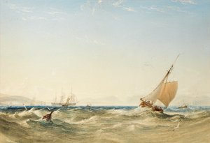 Fresh Breeze off the Coast of Scotland, 1854 (wc na papíře)